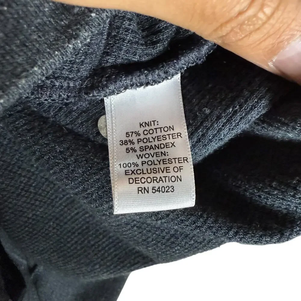Banana Republic Track Jacket Mens Medium‎ Gray Navy Full Zip Knitted Mock Neck